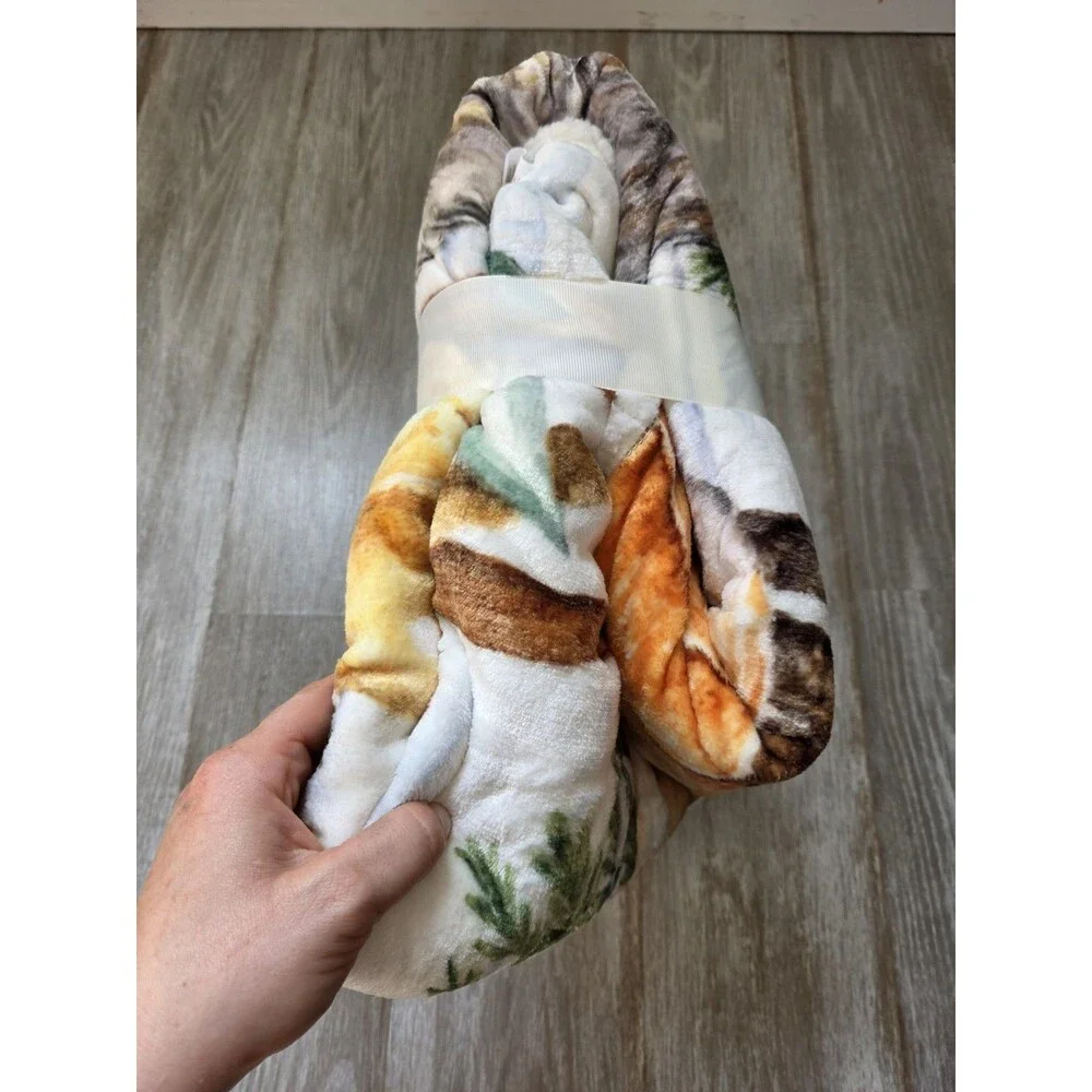 NWT Regal Comfort Winter Wonderland Woodland Throw Blanket 50x60 Deer Fox